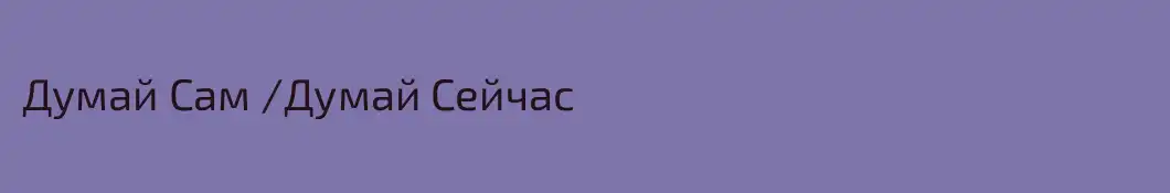 Думай Сам /Думай Сейчас